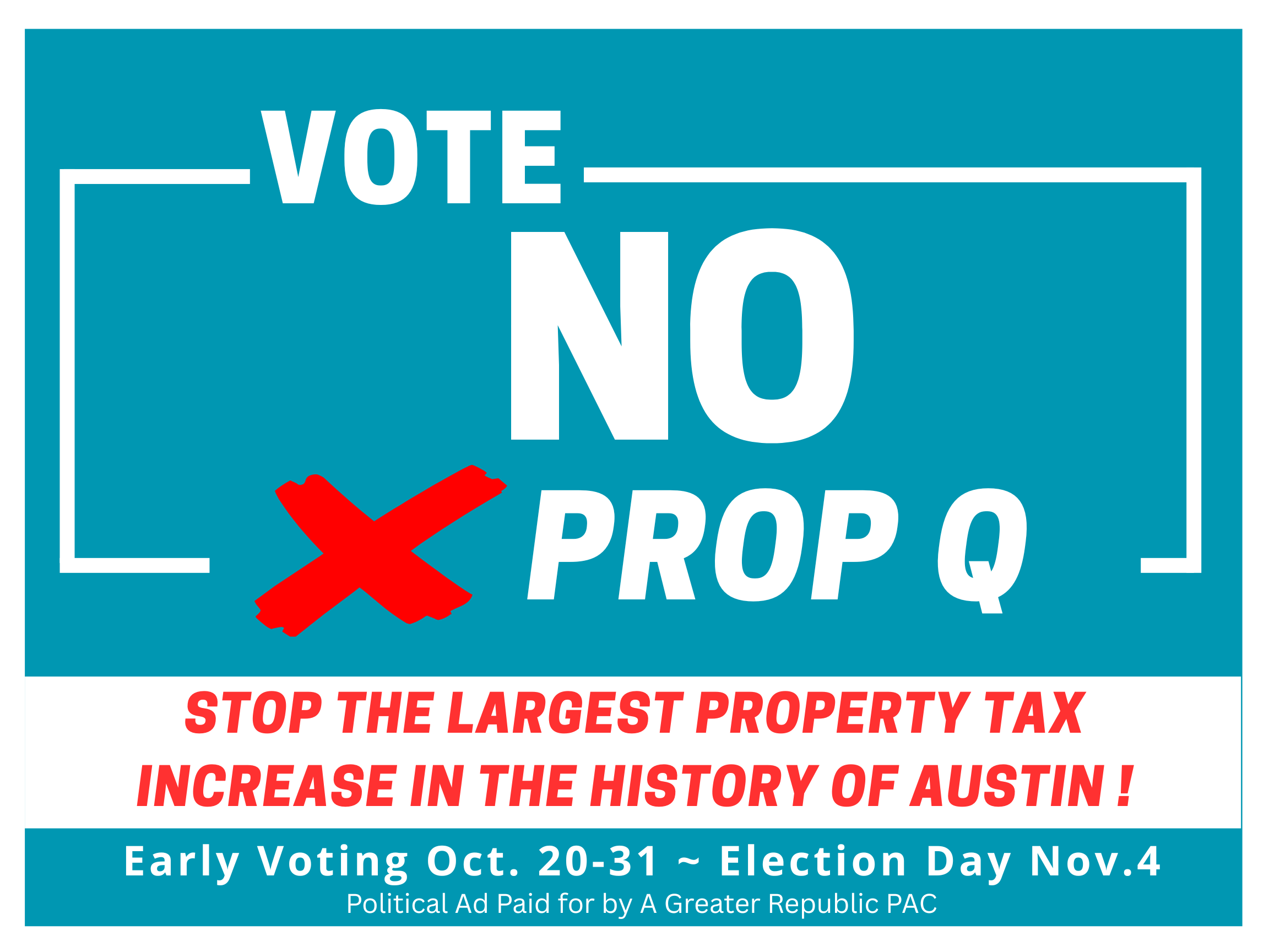 A Greater Republic Yard Sign